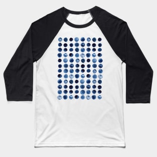 Watercolor Circles Pattern Baseball T-Shirt